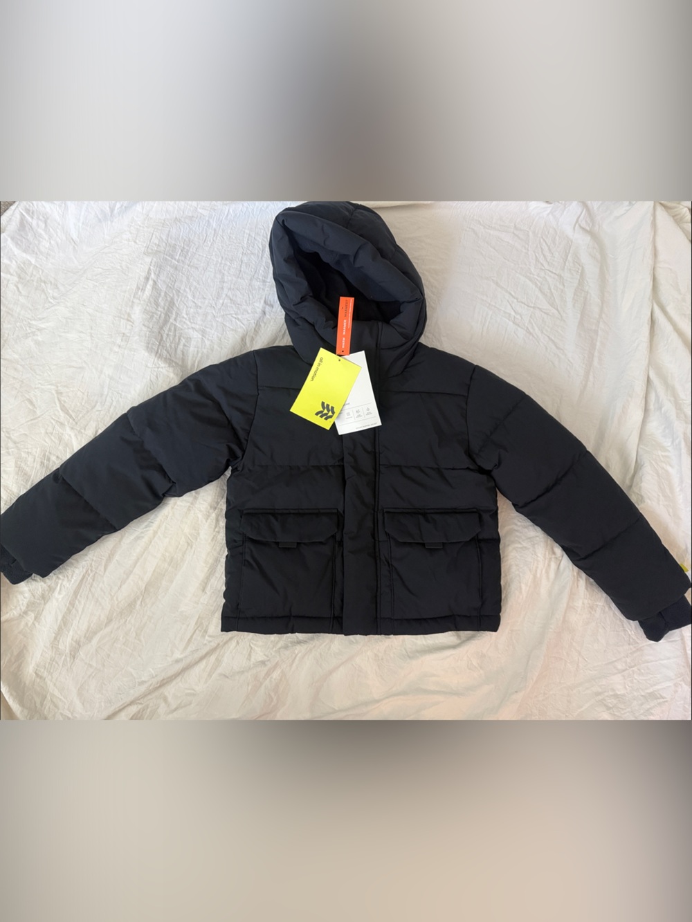 all in motion Kids Black Hooded Puffer Jacket size small